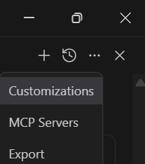 Opening Customizations Menu