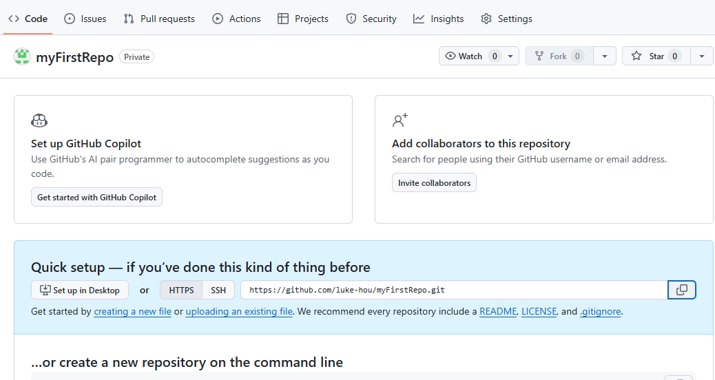 複製 GitHub Repository HTTPS 網址的截圖